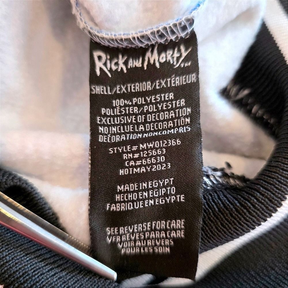 Rick and Morty Members Only Hoodie Mens Small Trippy Galaxy Print Sublimation - Picture 14 of 15